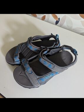 Teva Hurricane XLT JR Kids' Grey & Blue Adjustable Sandals
